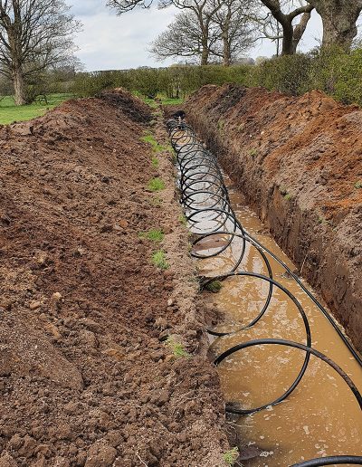 Slinky Ground Loops for Ground Source Heat Pump installation