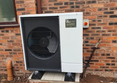Mr Leopolds 11.2 KW Air Source heat pump installation in Chester