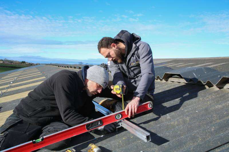 Solar PV installation on Andrew Roberts farm